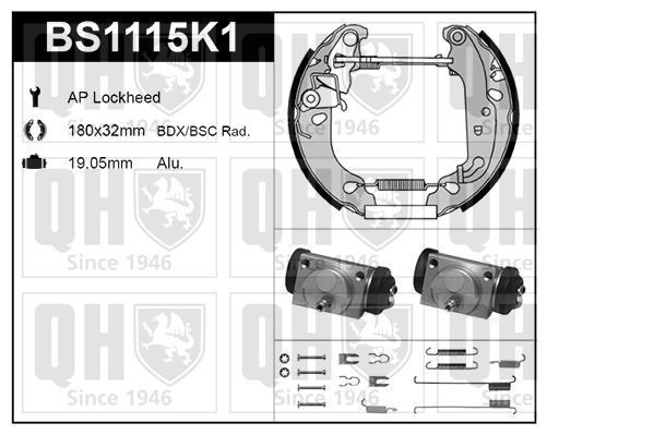 QUINTON HAZELL Комплект тормозных колодок BS1115K1